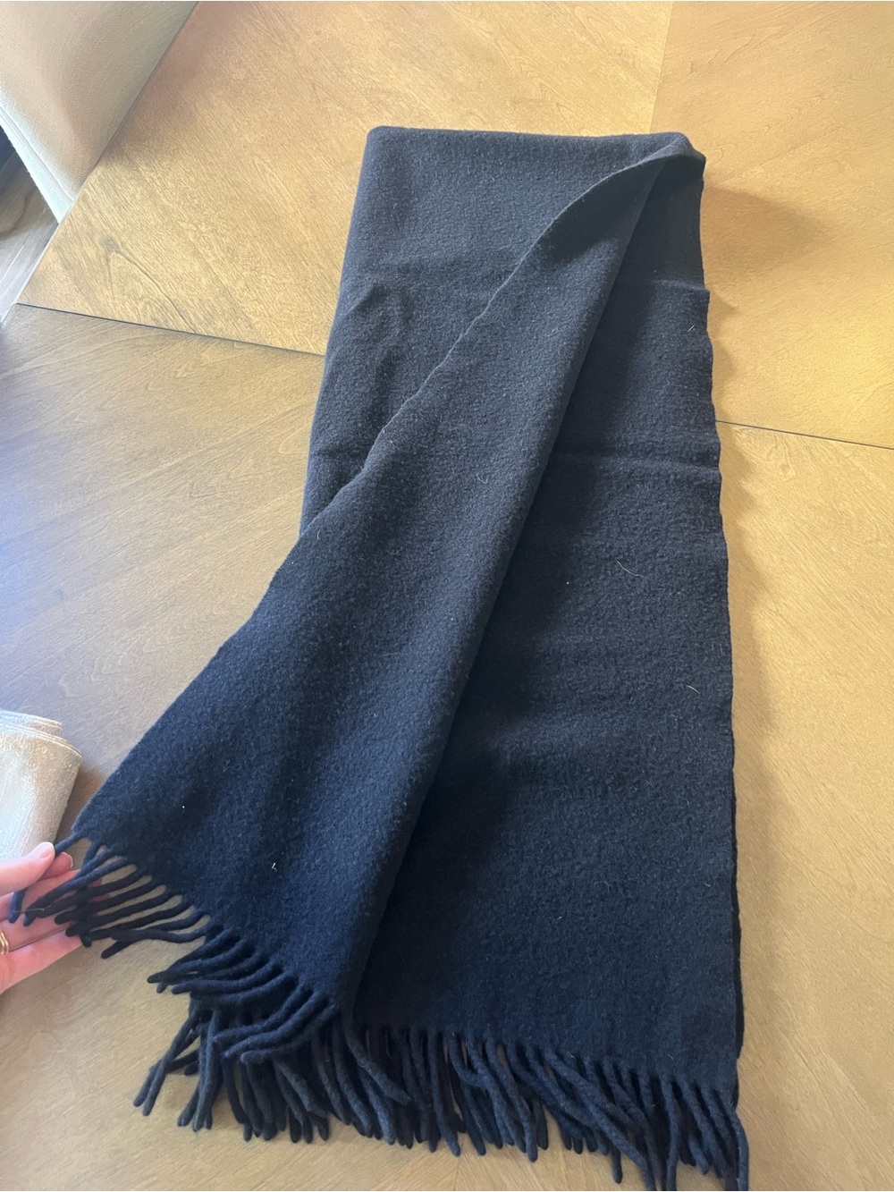 Acne Studio black mohair scarf